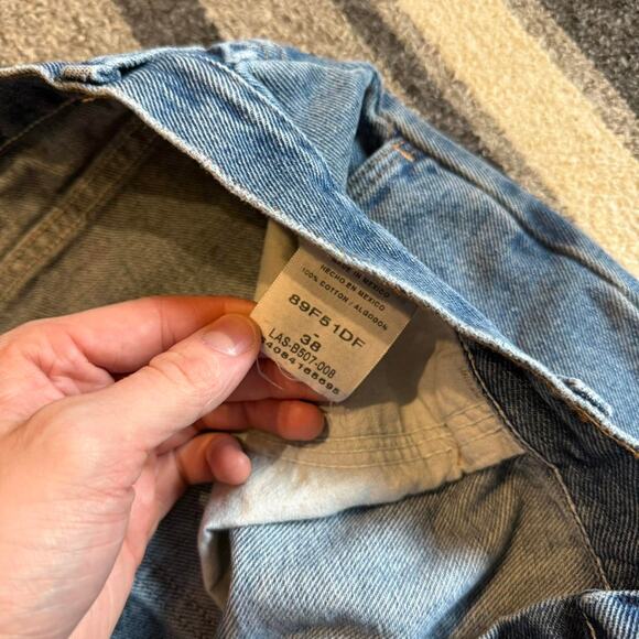 Baggy Rustler Blue Denim Shorts Baggy Grunge Skater Sz.38 - Picture 2 of 6